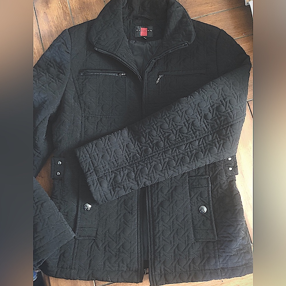 Quilted black jacket by Gallery